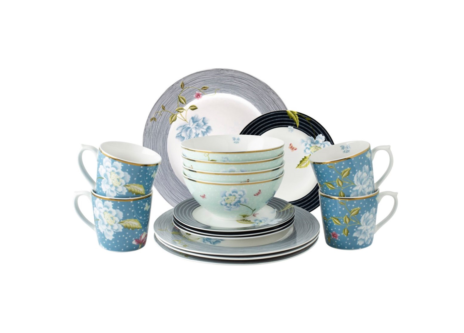 Сервіз з 16 предметів Heritage Giftset 16 pcs Blue/Grey